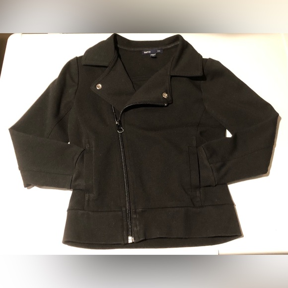 Gap kids black zip up fashion jacket girls small - Picture 2 of 6